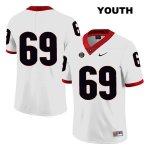Youth Georgia Bulldogs NCAA #69 Jamaree Salyer Nike Stitched White Legend Authentic No Name College Football Jersey OXX8254LM